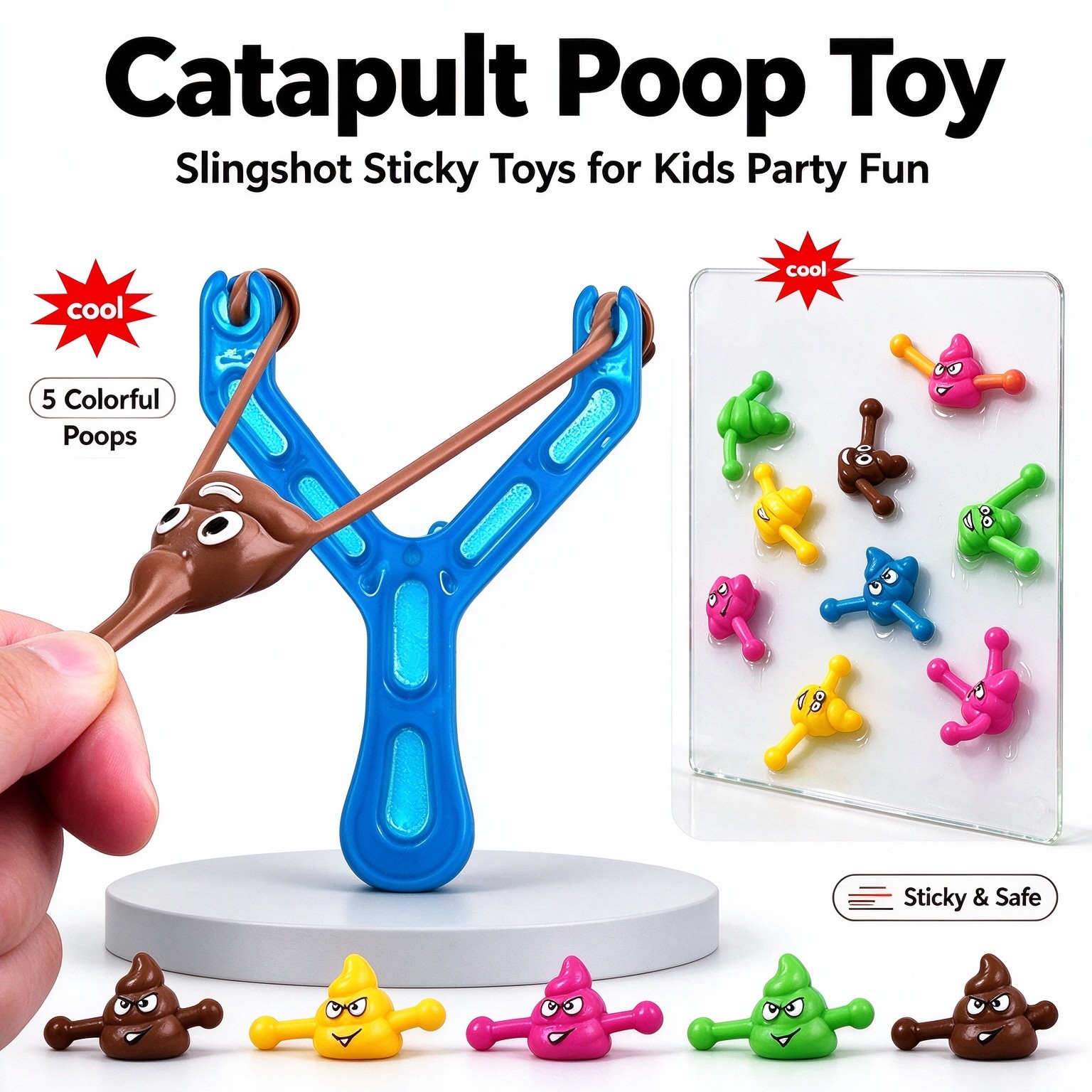 Fake Poop Gag Gift - 5個入り、おもしろいジョークグッズ、飛ぶおまるおもちゃ、ストレス解消、パーティーグッズ、大人向けのプレゼント。