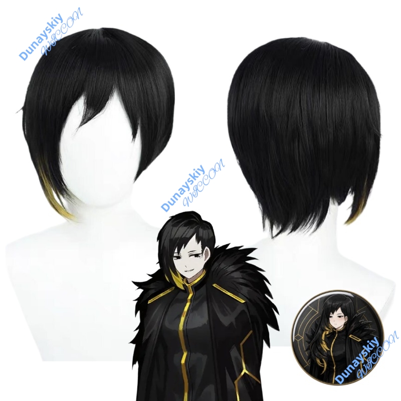 Anime Cosplay Wig Heat Resistant - ゲームロボトミーコーポレーションビナコスプレウィッグモンスターマネジメントシミュレーションセフィラショートブラック耐熱コスプレウィッグ
