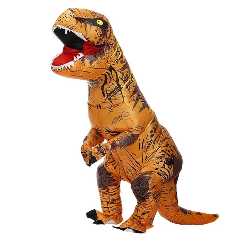 Inflatable Dinosaur Costume Adult - ハロウィーン用、男女兼用、空気で膨らませる恐竜コスチューム（大人用）、T-Rex恐竜コスチューム、大人向け、面白いコスプレ衣装、電池不要。
