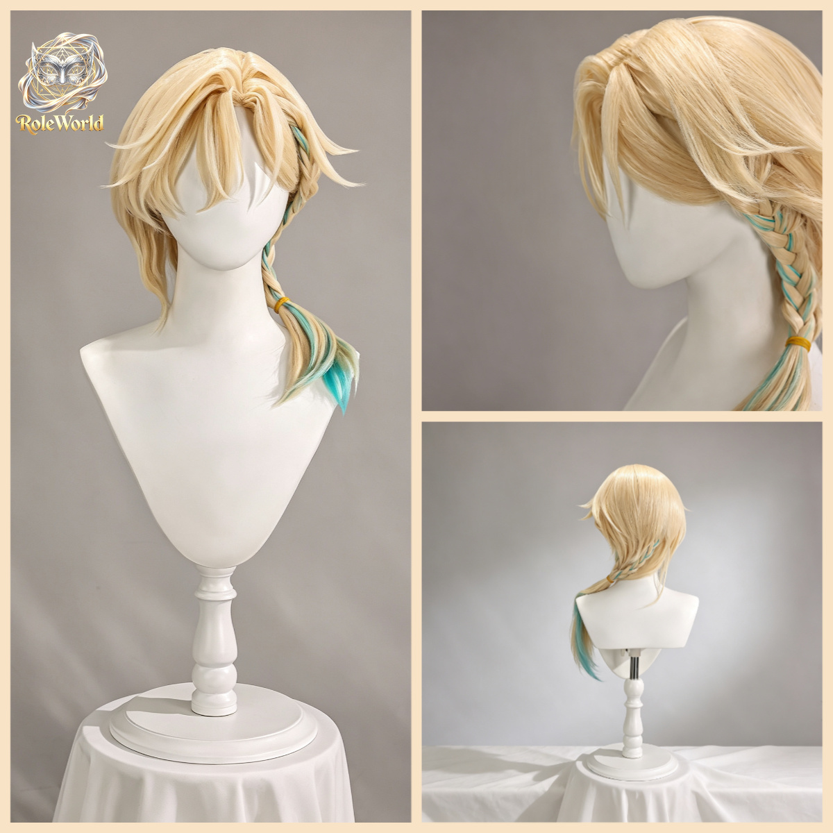 Anime Cosplay Wig Heat Resistant - Honkai スターレール アベンチュリン ウェーブ ドラマ版 コスプレウィッグ