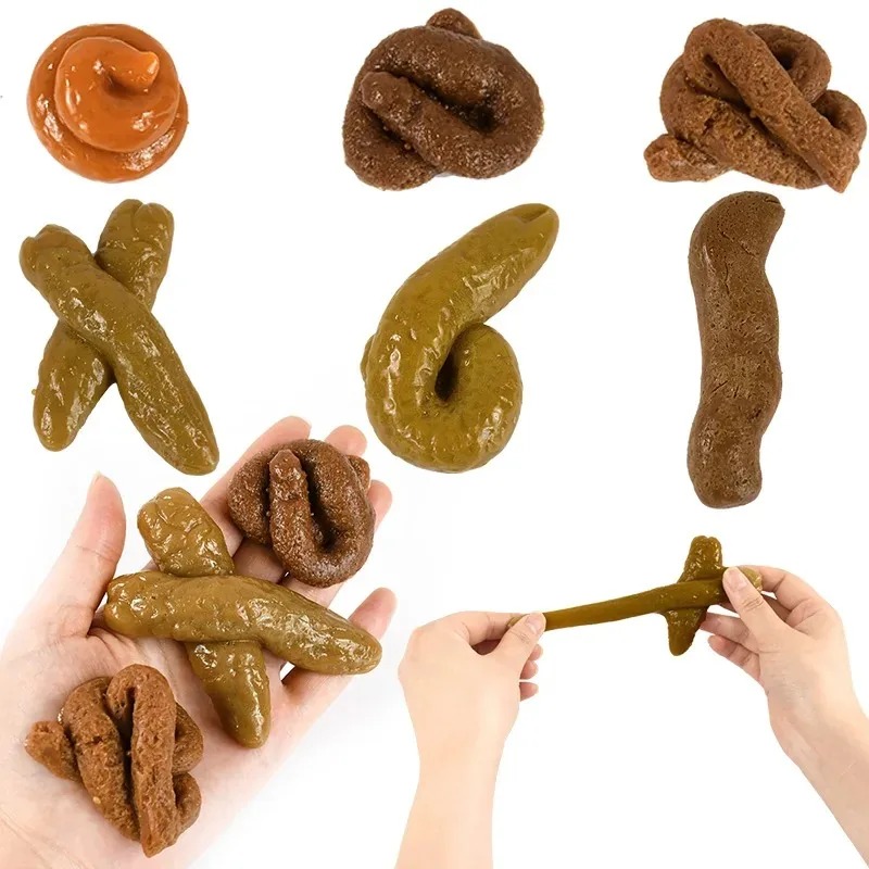 Fake Poop Gag Gift - リアルな便模型、安全で柔らかいプラスチック製の偽うんち、面白いいたずらおもちゃ、ジョークゲーム、パーティーギフト、抗ストレスガジェット、スクイッシュトイ