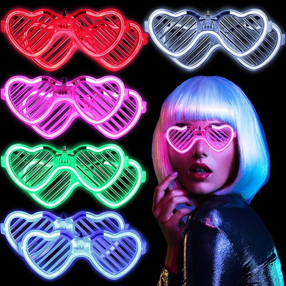 Glow In The Dark Party Glasses - 5/10/15/20/30 個 LED ネオンパーティーグラスライトアップサングラス暗闇で光るメガネ子供大人パーティー用品