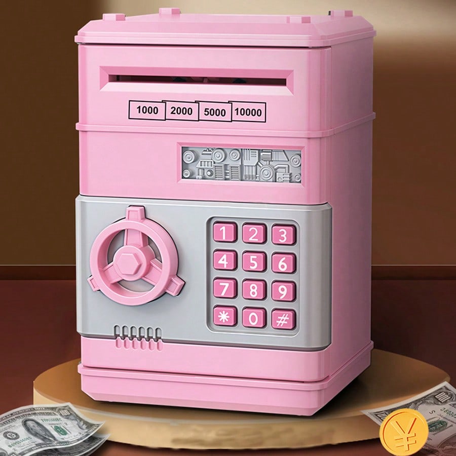 Novelty Gifts - 子供向けミニATM貯金箱、電子式の硬貨貯金箱、シミュレーションATM貯金箱おもちゃ、楽しく学べるお金の管理おもちゃ、3歳から12歳までの男の子、女の子への誕生日やホリデーギフトに最適。