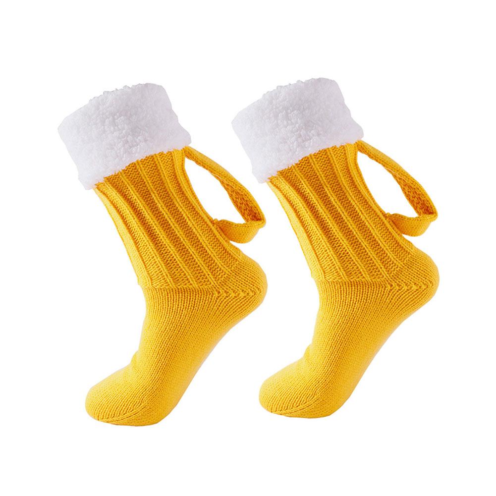 3Dビアマグ柄のニットソックス。クリスマスギフトに最適。ミド - Novelty Gifts のレビューと価格