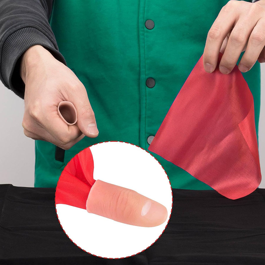 2組のマジック用指先カバーとスカーフのセット。近距離マジック - Thumb Tip Magic Trick Set のレビューと価格