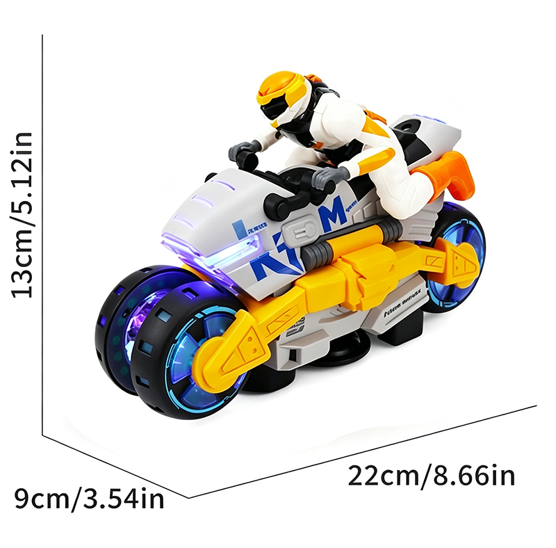 電動スタント変形バイク子供用おもちゃ 360度回転ライトミュ - Novelty Gifts のレビューと価格