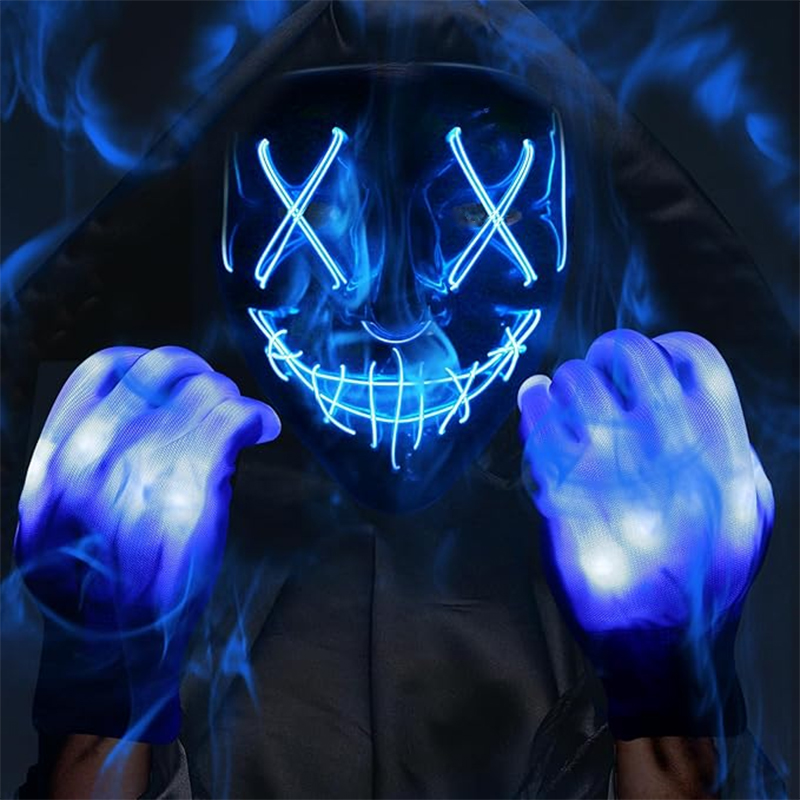 LED ライトハロウィンパージマスクハロウィンクリスマスパー - Led Purge Mask Halloween のレビューと価格