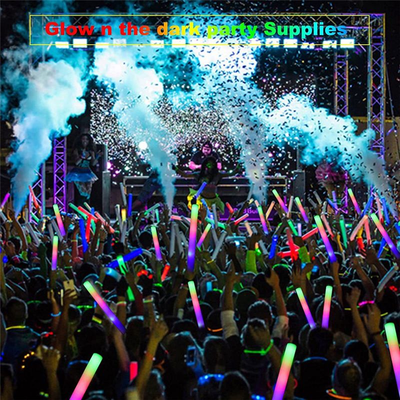 A75K グロースティックまとめ買い、3つのモードでカラフル - Flashing Led Foam Sticks Party のレビューと価格