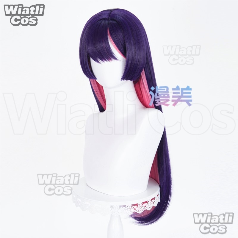 キリコ風コスプレウィッグ、メイド風、60cm、紫とピンクのミ - Anime Cosplay Wig Heat Resistant のレビューと価格