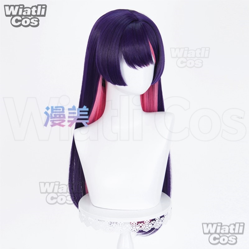 キリコ風コスプレウィッグ、メイド風、60cm、紫とピンクのミ - Anime Cosplay Wig Heat Resistant のレビューと価格