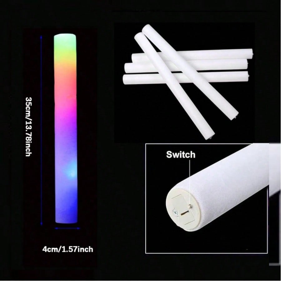 105本入り、発光するフォーム製のLEDライトスティック。様 - Flashing Led Foam Sticks Party のレビューと価格