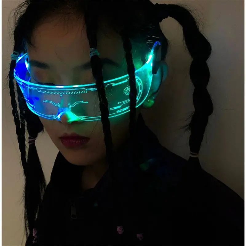 LEDメガネ 光るメガネ 7色発光 アイウェア 音楽フェス  - Glow In The Dark Party Glasses のレビューと価格