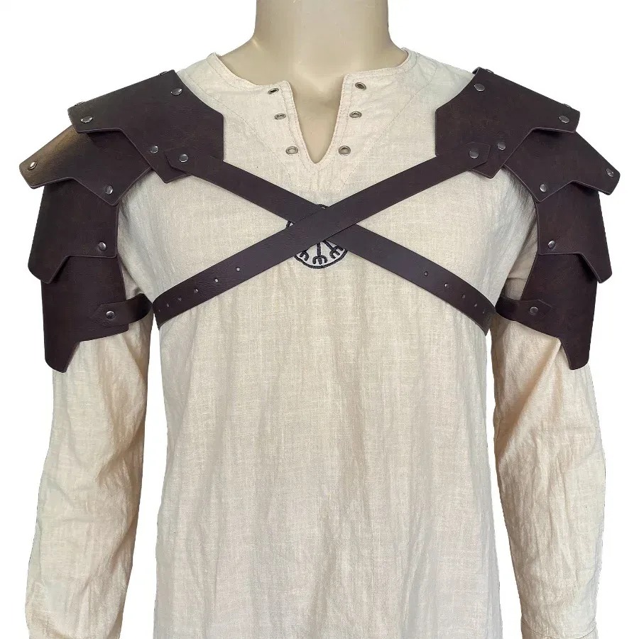 中世のヴァイキング戦士用肩当て、グラディエーター、侍、騎士用 - Costumes のレビューと価格