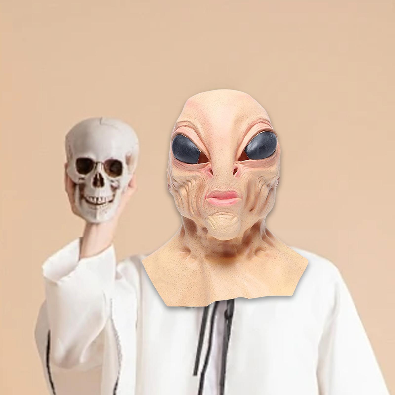 ラテックス製の宇宙人マスク。大人やティーンエイジャー向けの、 - Latex Alien Mask Realistic のレビューと価格