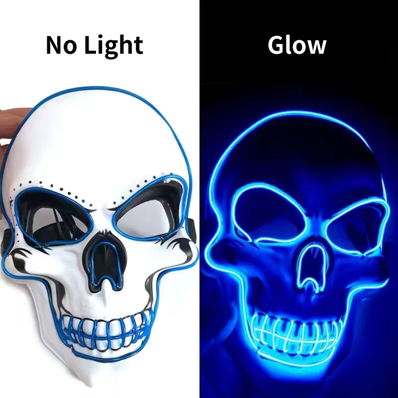 LEDライトアップネオンマスク,パーティーマスク,楽しいマス - Led Purge Mask Halloween のレビューと価格